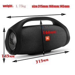 Boombox 2 alto-falante portátil sem fio Bluetooth Boom Box ao ar livre Subwoofer IPX7 à prova d'água alto estéreo Charge 4 Flip H1111