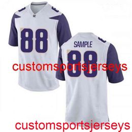 Stitched 2020 Men's Women Youth 88 Drew Sample Washington Huskies White NCAA Football Jersey Custom any name number XS-5XL 6XL