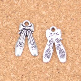 95pcs Antique Silver Plated Bronze Plated ballet shoes slippers Charms Pendant DIY Necklace Bracelet Bangle Findings 20*13mm