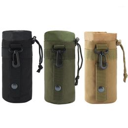 Water Bottle Round Carrying Bag Solid Colour 550mL Pouch Oxford Waterproof Outdoor Kettle Case For Hiking Travel