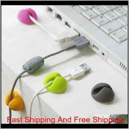 Cable de Alambre de línea Fijador Winder Multipropósito Cable Tidy titular Drop Clips Organiz UK