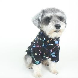 T Shirt Thin for Small Medium Fashion Full Printing Letter Dogs Winter Travelling Outfit Cloth Teddy Pets Clothes