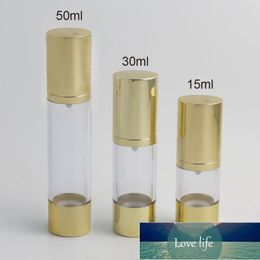 12 x 15ml 30ml 50ml Refillable Airless Pump bottles Mini Portable Vacuum Cosmetic Cosmetic Treatment Pump Travel bottle Factory price expert design Quality Latest