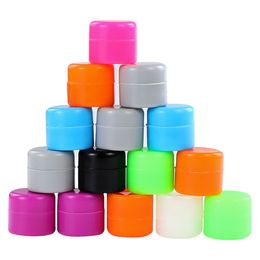 silicone dab container Home Mini Storage Bottles nonstick jar wax oil rigs smoking pipe containers