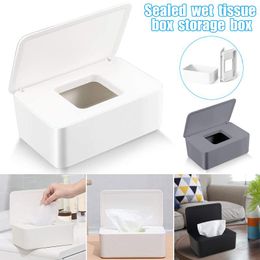 Tissue Boxes & Napkins Dry Wet Paper Protective Cover Dust-free Fabric Storage Box Dispenser Holder With Lid For Home