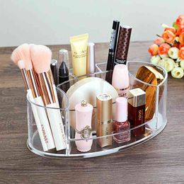 Acrylic Multi-function 7 Lattices Makeup Brush Pencil Holder for Nail Polish Organizer Cosmetics Storage Box