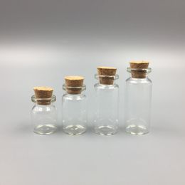 2021 5ML 22X30X12.5MM Small Mini Clear Glass bottles Jars with Cork Stoppers/ Message Weddings Wish Jewellery Party Favours