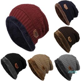 Knitting Hat Plush Ear Protection Trend Cap Wool Keep Warm Fashion Accessories Woman Man Headgear Beanie Autumn Gifts 6 5nx K2