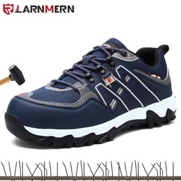 LARNMERN Men's Steel Toe Work Safety Shoes Lightweight Breathable Anti-smashing Anti-puncture Non-slip Reflective Casual Sneaker 210315