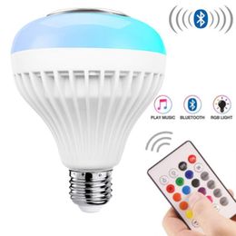 bluetooth light bulbs Australia - Bulbs Bluetooth-compatible Lamp LED Smart Bulb E27 Speaker Music Dimmable Light App 12W RGB Decor Home