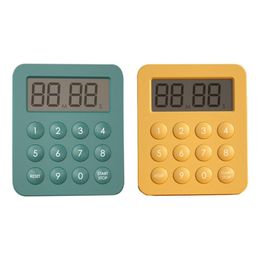 Timers 2x Digital Kitchen Timer Student Reminder Cooking Countdown Multi-Function Time Manager Green & Yellow