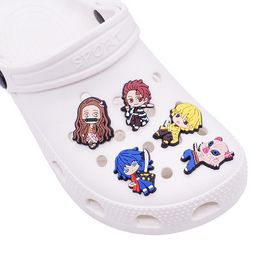 Cartoon Pvc Shoe Decorationos Accessoreis Anime Croc Charms Clog Bracelet Wirstband Charm Buckle Gift