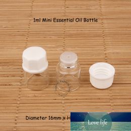 200pcs/lot Wholesale 1ml Mini Glass Essential Oil Bottle Small Dropper Vial 1/30OZ Refillable Cosmetic Packaging Test Jar Factory price expert design Quality