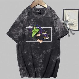 Unisex Anime Sk8 the Infinity MiyaAnime Fashion Short Sleeve Round Neck Tie Dye T-shirt Y0809