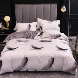 Bedding Sets 45Nordic Style Bed Linen Comforter Set Cover Duvet Quilt Pillow Case Textiles For Home Decor