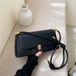 Evening Bags Premium Texture Handbag Female Wild French Niche Underarm Bag Net Red Black One-shoulder Baguette 2021 Luxury