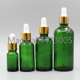 Storage Bottles & Jars 2/10pcs 5ml 10ml 15ml 20ml 30ml 50ml 100ml Empty DIY Sub Bottling Light Gold Dropping Cover Essential Oil Bottle Whit