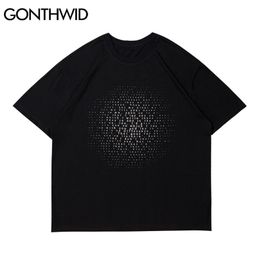Oversized Tees Shirts Harajuku Gradient Letters Print Tshirts Streetwear Mens Hip Hop Hipster Casual Loose Cotton Tops 210602