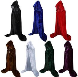 Wraps & Jackets Winter Wedding Accressories White Cloaks Hooded Bridal Cape With Train Adult Halloween Shawl Colourful