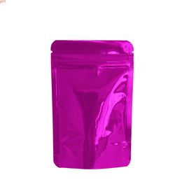 8.5*13cm Doypack Purple Zip Lock Aluminium Foil Packing Storage Bag Heat Sealable Stand Up Zipper Ziplcok Packaging Bagshigh quatity