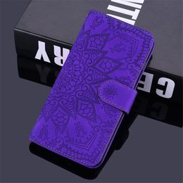 samsung a9 cover UK - Matte Leather Cover For Samsung Galaxy A6 A7 A8 A9 J2 J4 J6 Plus 2018 J3 J5 J7 2016 2017 M10 M11 M30S Flip 3D Mandala Book Case