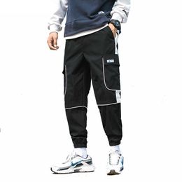 Streetwear Man Jogger Pants Side Pockets Loose Style Men's Sweatpants Fashion 2020 High Street Casual Pants Mens Harem Pants Y0927