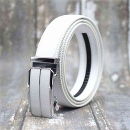 Cow Leather Belt 2022 Luxury Brand Waist Belt for Women/men White/blue/coffee/red/black Automatic Buckle Designer Belt Men/women Y220301