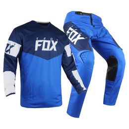 Troy Fox MX 180 Revn Jersey Calças Combo Motorbike Mountain Bicicleta Offroad Terno Racing Kits Mens Gear Set