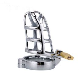 NXY Sex Chastity devices Stainless steel adult male chastity ring penis cage binding sex toy diary lock 1204
