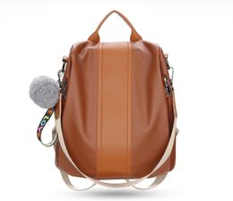 Custom Logo Fashion Elegant Women's Bag Multifunction Leisure Pu Leather Backpack