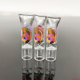 LADY HORNET Glass Mouth Philtre Tips With Diamond Nozzle 8MM Diameter Cigarette Mouthpiece Rolling Tip Core Cone Steamroller Tobacco Smoking Dry Herb ecig