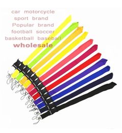 New Arrive ! 20pcs Cell Phone Lanyard Straps Clothing Sports Car Brand for Keys Chain ID Cards Holder Detachable Buckle Lanyards Wholesale