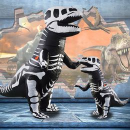 Mascot doll costume Adults Mascot Skeleton Zombie Bones T-REX Dinosaur Inflatable Costume Women Man Party Dress Up Halloween Costumes Toys