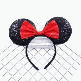 european and americanfull sequined mouse headband bow hair accessories children ears card high