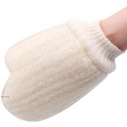 NEWNatural Fiber Hemp Bath Exfoliating Glove Scrubber Loofah Mitt Washcloths Sisal Shower Exfoliating massage Loofah Bath Glove RRE11649