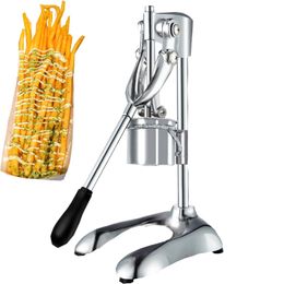 Manual Stainless Steel Potatoes Fried Chips Extruder Long French Fries Makers Machine Ricers Device Manual Potato Chips Making Machine