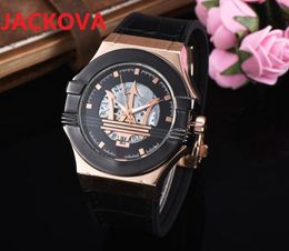 Luxury designer classic fashion quartz watch size 42mm sapphire glass waterproof leather solid Clasp President Mens wholesale male gifts wristwatch relogios