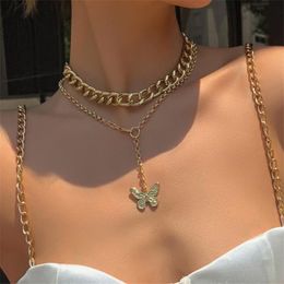 Punk Exaggerated Heavy Metal Chunky Chain Choker Necklace For Women Fashion Vintage Gold Statement Multi Layer Chains Necklaces