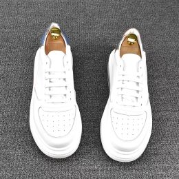 European Fashion Round Toe wedding Shoes Brand Spring Designer Wedges White Sneakers Platform Tenis Male Walking Lace Up Outdoor Walking Loafers