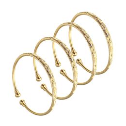 Openable Dubai Gold Bangles For Women Men Cuff Bracelets African European Ethiopia Jewellery