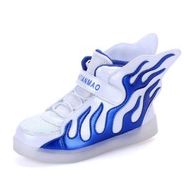 7 Colours Children Sneakers LED Light Shoes usb charging Boys Girls Luminous Led Shoes glowing kids shoes with lights wings G1025