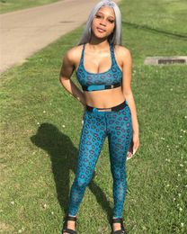 Women Letter Printing Yoga Tracksuits Fashion Trend U-neck Sleeveless Vest Tops Trousers Sports Home Suits Female Spring Fitness Slim Sets