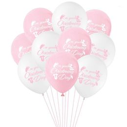 Party Decoration 15pcs 12inch On Your Christening Day Prited Latex Ballons Baby Feet Balloon For Shower Baptism Birthday