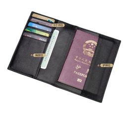 Card Holders Luxury Designer Passport Holder Soft Lambskin Cover Genuine Sheep Leather ID Business Travel Wallet313D