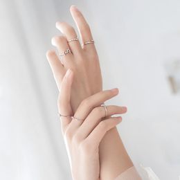 12 Constellations Zodiac Sign Finger Rings for Women Girls Silver Colour Adjustable Cubic Zirconia Open Rings Best Birthday Gifts