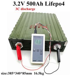 New 3.2V 500ah Lifepo4 lithium battery 3C discharge for 12V 24V 48V solar energy storage motorhome Inverter RV battery pack