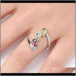Simple Luxury Rings For Women Elegant Ladies Crystal Finger Ring Fashion Female Wedding Party Jewellery Gifts Drop Delivery 2021 0Qfgw