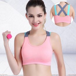 Gym Clothing Fashion Women Yoga Sports Bras Cross Back Padded Female Fitness Workout Tops Underwear Outdoor Running Lady Sexy