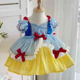 Summer Girls Lolita Princess Ball Gown Spanish Baby Dress For Girl Birthday Baptism Party Dresses ChildrenBoutique Clothing G1129