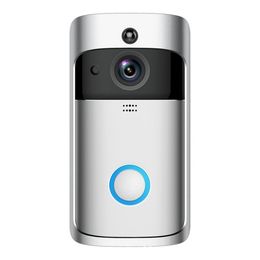 V5 Smart Home Video Doorbell 720P HD for Wifi Connexion Real-time Camera Two-Way Audio Lens Wide Angle Night Vision PIR Motion